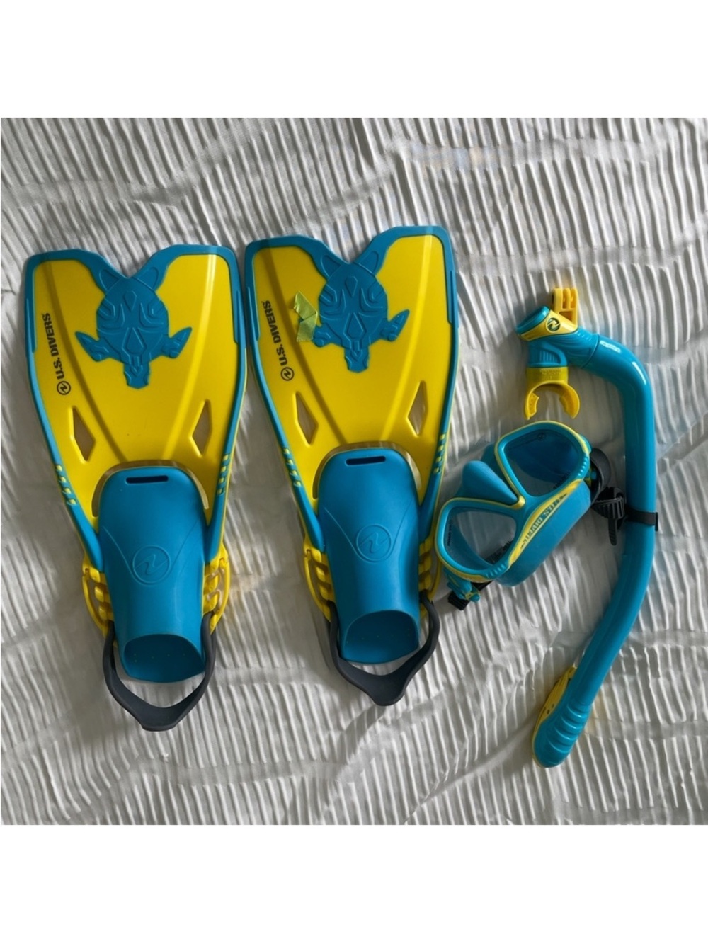 Snorkeling Set Kids- Finns & Mask - US Divers Swimming Size S/M